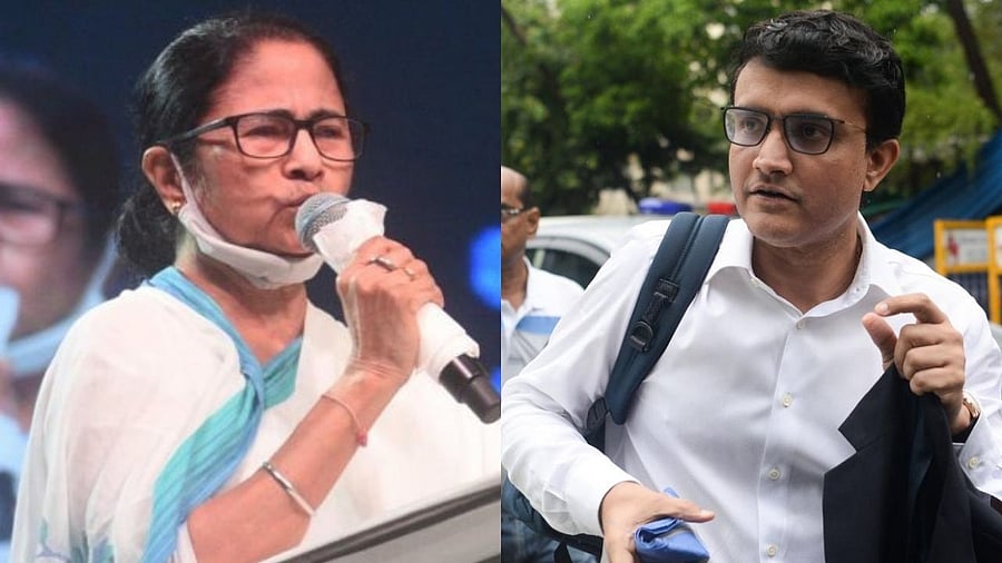 West Bengal CM Mamata Banerjee. Sourav Ganguly. Credit: PTI and AFP File Photos