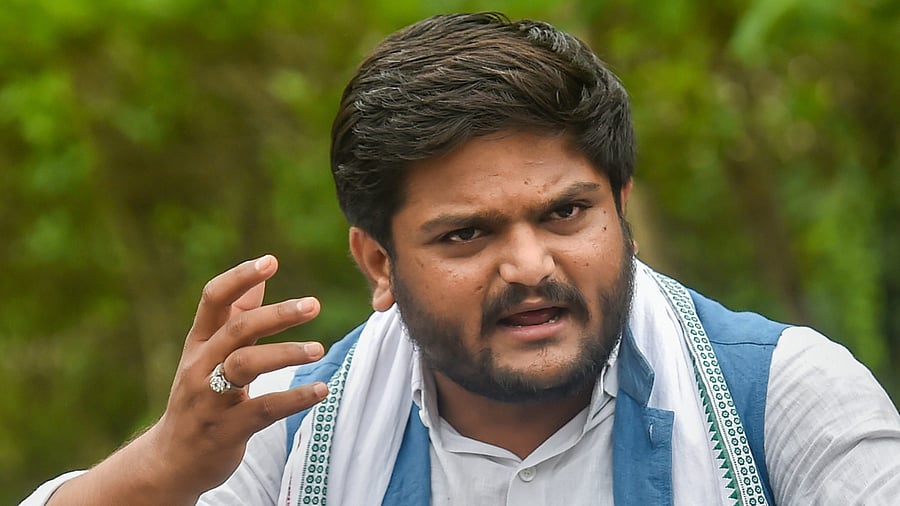 Rebel Congress leader Hardik Patel. Credit: PTI Photo