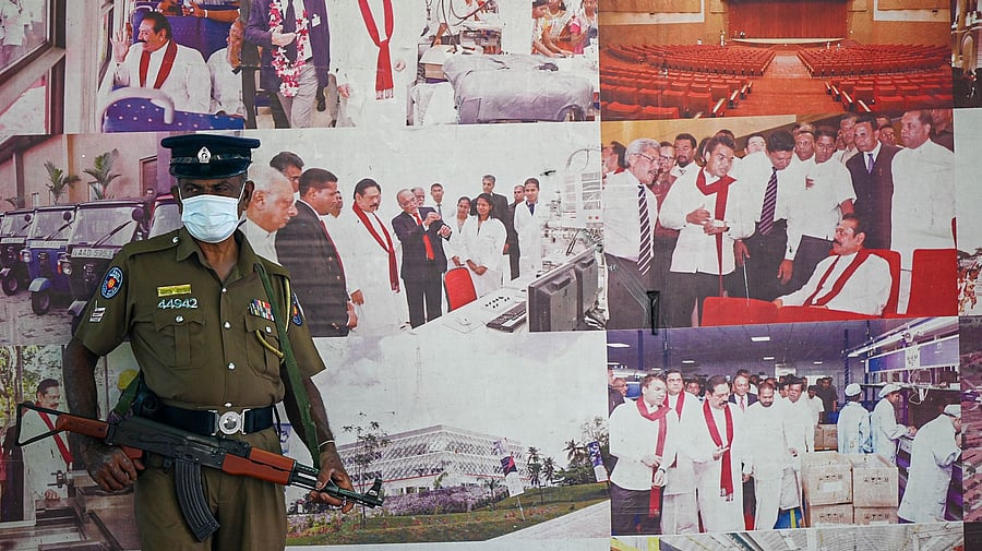 Rajapaksa's evacuation to an undisclosed location followed a day of violent protests in which five people, including a lawmaker, were killed and nearly 200 wounded. Credit: AFP Photo