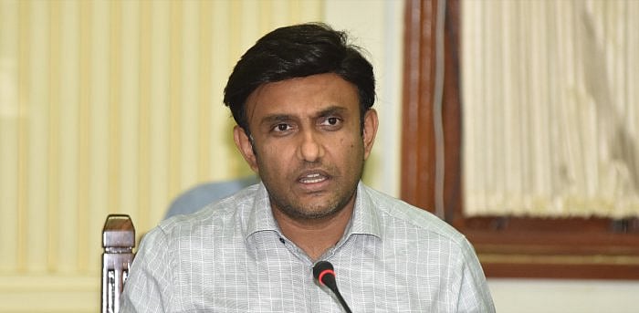 K Sudhakar file photo. Credit: DH Photo