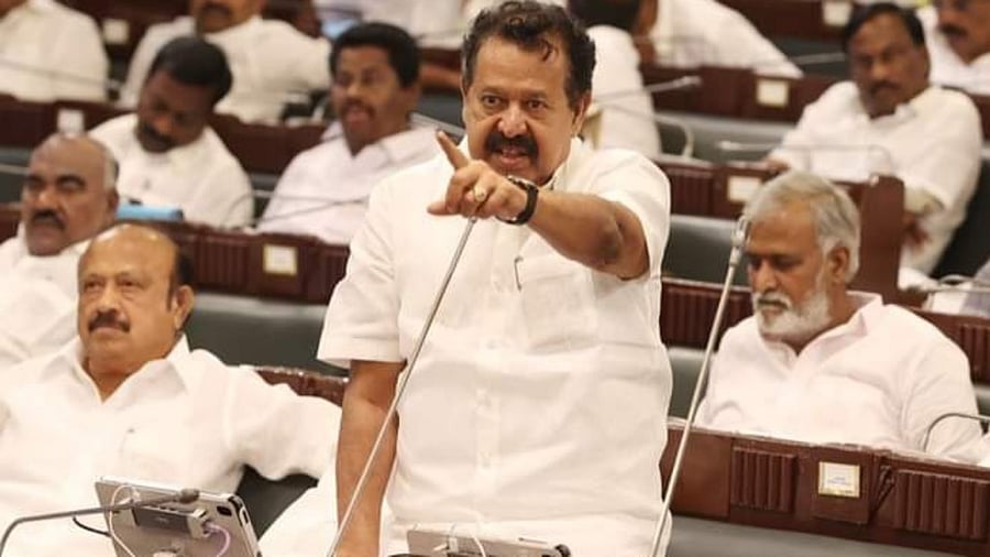 Tamil Nadu Higher Education Minister K Ponmudy. Credit: Twitter/@KPonmudiMLA