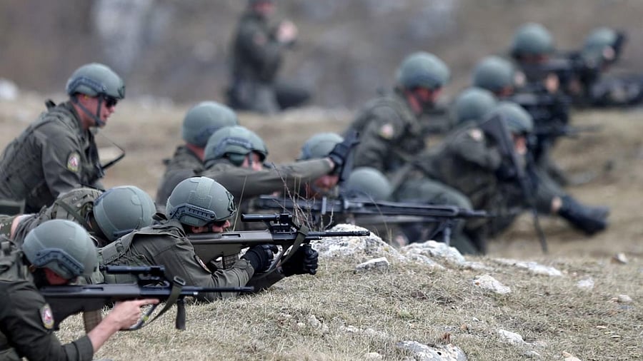 The modern soldier is as much a cyborg as a human, with electronics being a major part of their equipment. Credit: Reuters File Photo