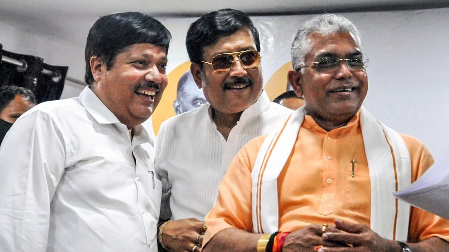 BJP MP Arjun Singh (L). Credit: PTI File Photo