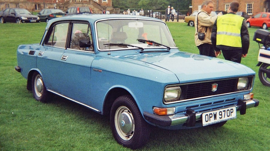 The Moskvich, which means "a native of Moscow", was first manufactured in the Soviet Union and designed to be a sturdy, affordable passenger car. Credit: Wikimedia Commons