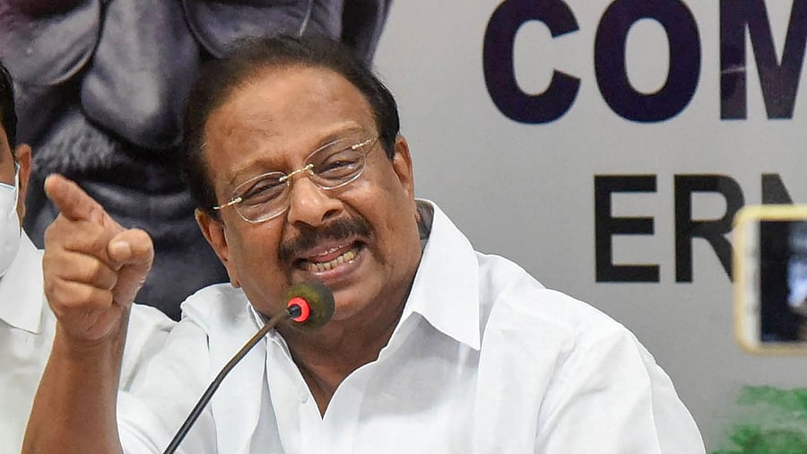 KPCC Chief K Sudhakaran. Credit: PTI Photo