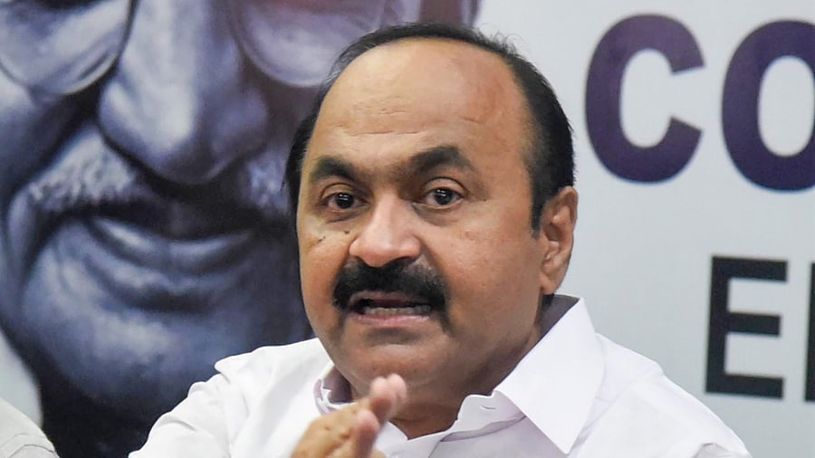 V D Satheesan. Credit: PTI file photo