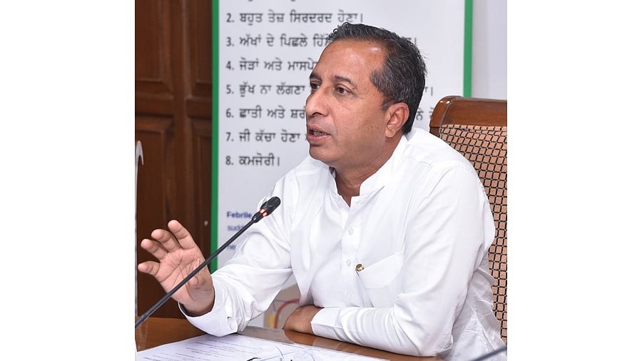 Vijay Singla was the health minister of Punjab. Credit: Twitter/@PunjabGovtIndia