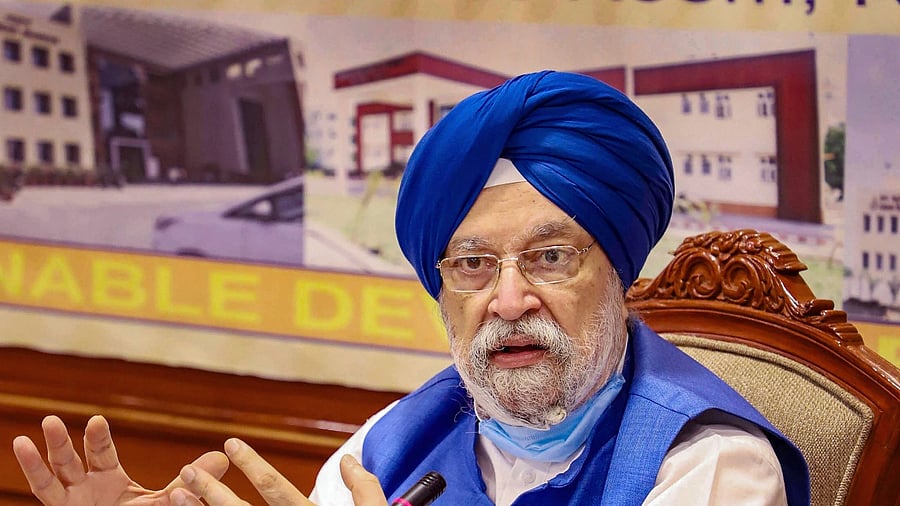 Oil Minister Hardeep Singh Puri. Credit: PTI file photo