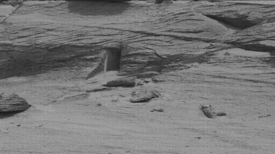 NASA's Mars rover Curiosity captures a dark opening on Mars. Credit: Reuters Photo