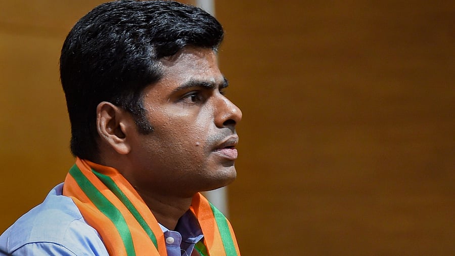 Tamil Nadu BJP chief K Annamalai. Credit: PTI File Photo