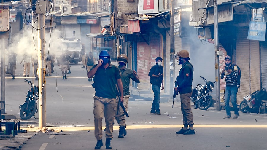 It was after a long time that there was a strike in support of a separatist leader in the Valley. Credit: PTI Photo
