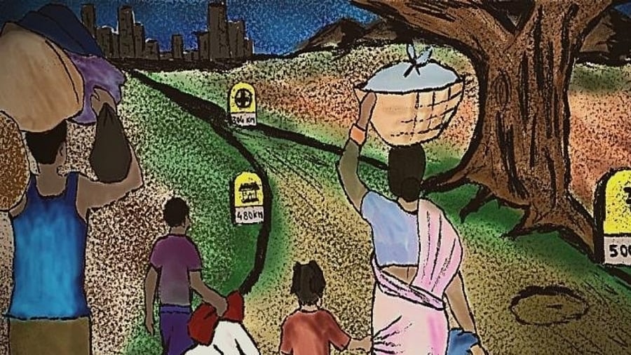 According to the MGNREGA website 3,821 days of wages were generated in Khalwa from May 2020 to May 2021, benefiting 644 workers. Credit: IANS Photo