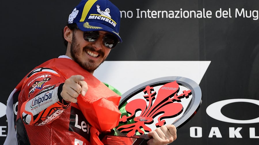 Ducati Lenovo Team Italian rider Francesco Bagnaia. Credit: AFP Photo
