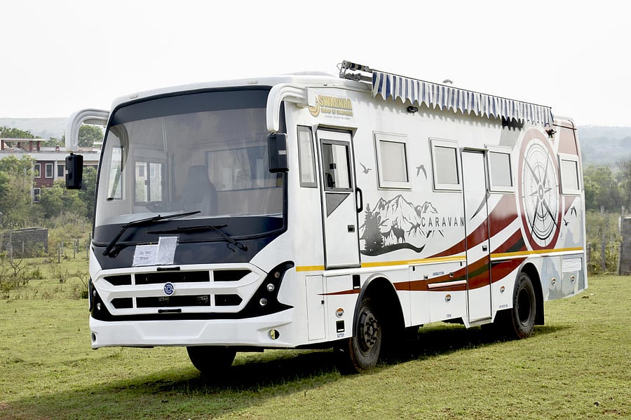 These vehicles (caravans) can be solutions for enhancing tourism activities at places where setting up of permanent infrastructure is not possible. Credit: Special arrangement