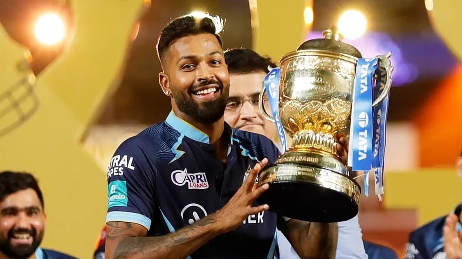 Gujarat Titans skipper Hardik Pandya. Credit: Twitter/@hardikpandya7