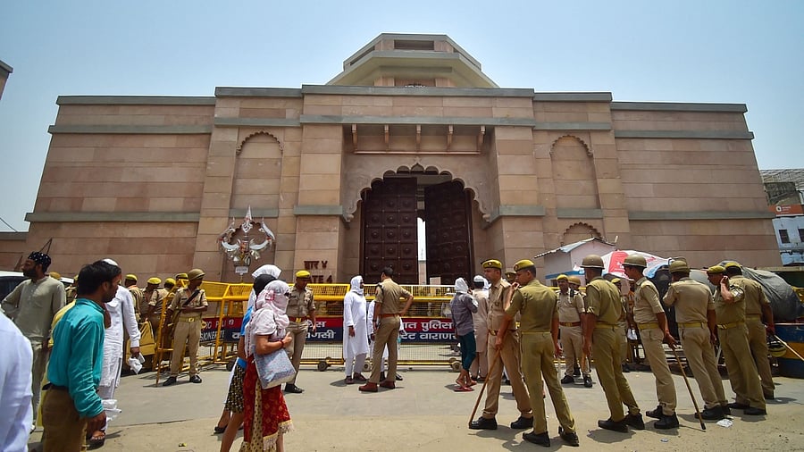 This comes in the wake of claims by Hindu litigants in the Shringar Gauri-Gyanvapi Mosque case that a ‘Shivling’ was found in the complex. Credit: PTI Photo