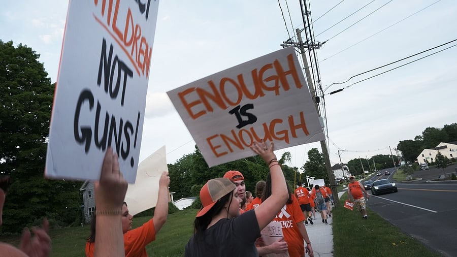 People attend a rally and march for National Gun Violence Awareness Day. Credit: AFP Photo