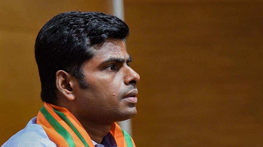 Tamil Nadu BJP chief K Annamalai. Credit: PTI file photo