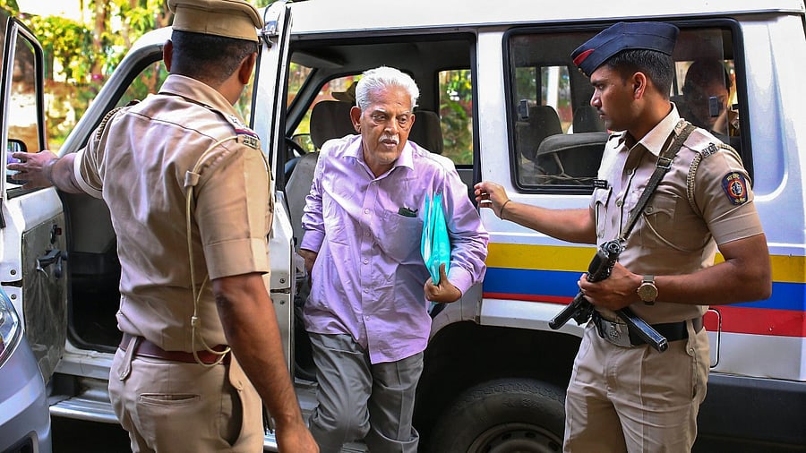 Activist/writer and poet P Varavara Rao, arrested in connection with Elgar Parishad case. Credit: PTI Photo