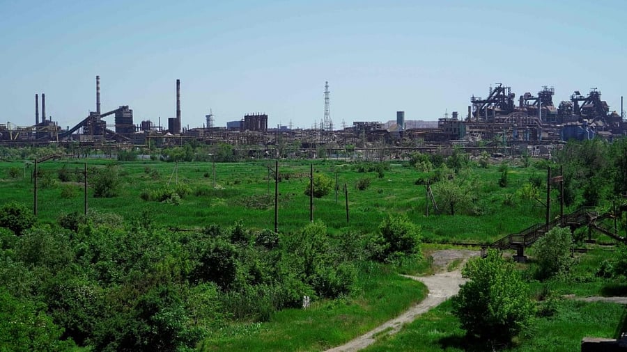 A view of the Azovstal steel plant. Credit: AFP file photo