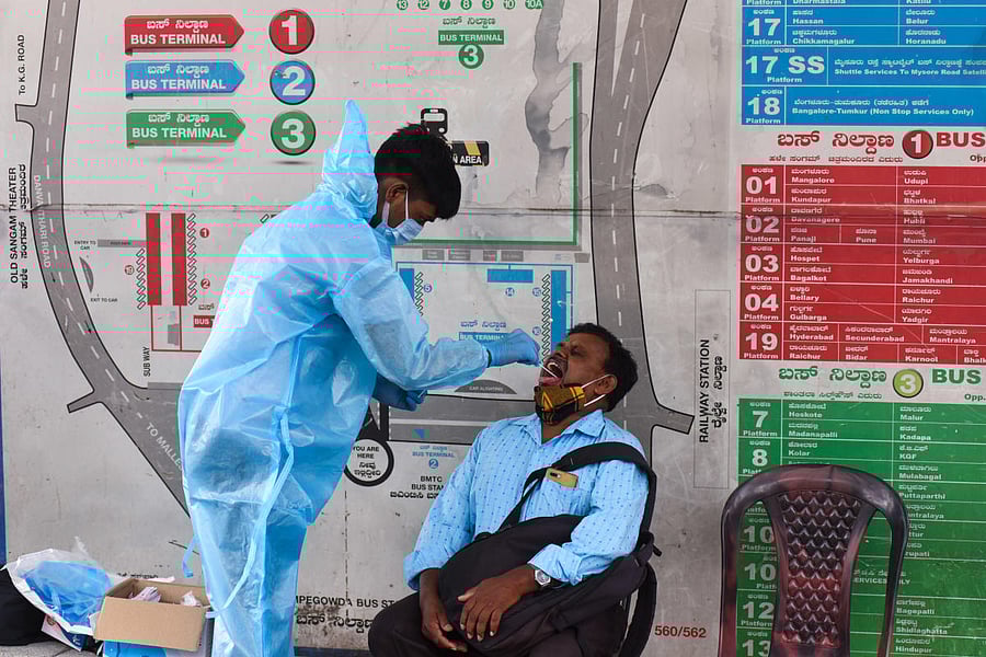 Karnataka has 2,414 active cases of Covid-19. Of them, 2,294 are in Bengaluru Urban alone. DH Photo