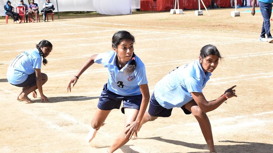 Indigenous sport kho kho. Credit: DH Photo/ Representative