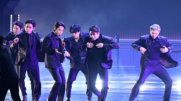 BTS during the Grammys 2022. Credit: AFP Photo