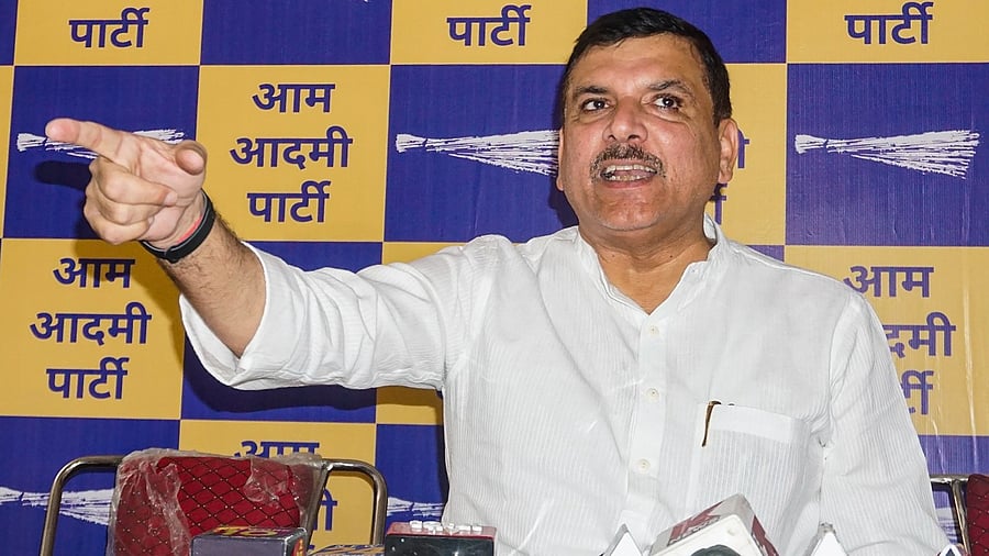 Rescue operation underway after a building collapsed in Paharganj area, in New Delhi. Credit: PTI Photo