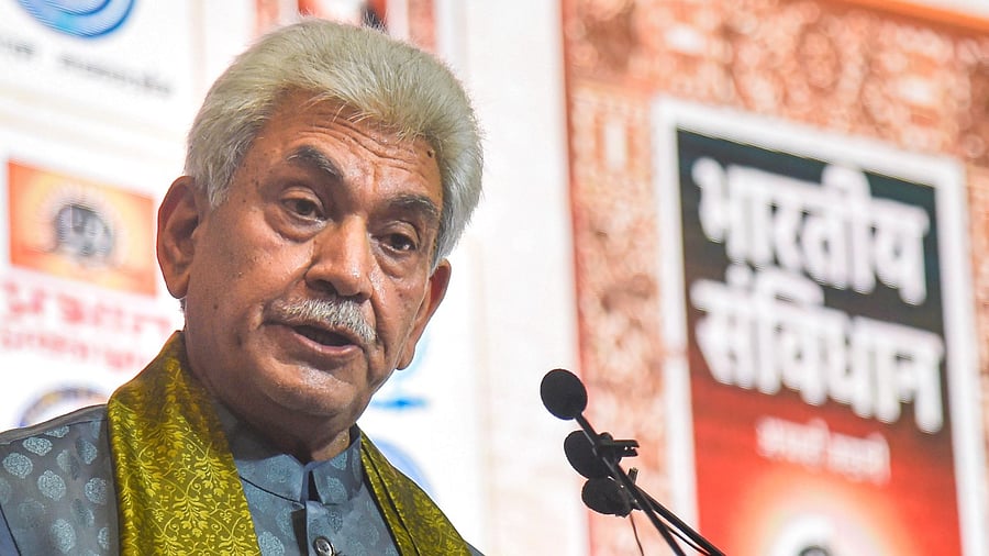 Jammu and Kashmir Lieutenant Governor Manoj Sinha. Credit: PTI Photo