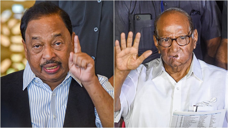 Narayan Rane and Sharad Pawar. Credit: PTI Photos