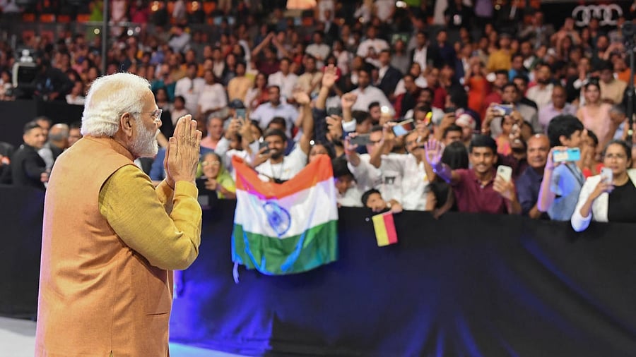 Prime Minister Narendra Modi during a community event, in Munich, Sunday, June 26, 2022.. Credit: PTI Photo