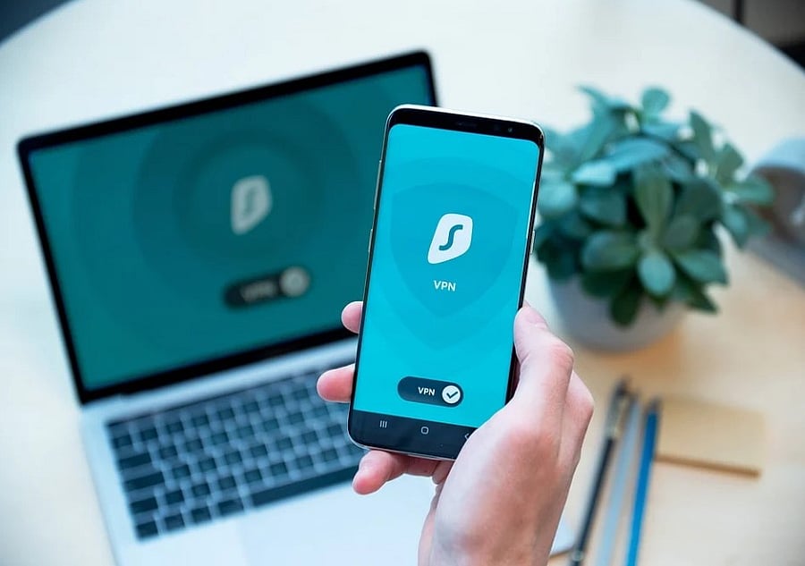 [Representational Image] VPN app on a phone and a computer. Picture Credit: Pixabay