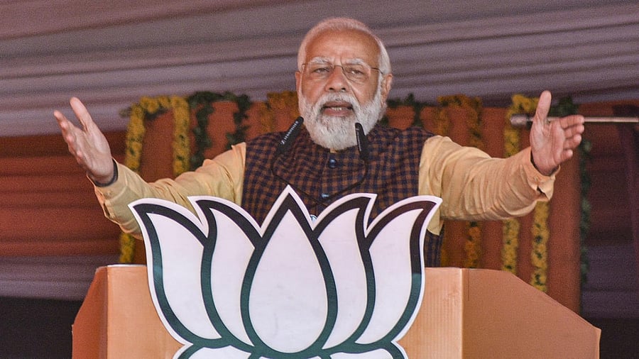 Two of the four major committees being planned by the BJP will focus on PM Modi's campaign and his recently-launched book to spread word on his vision. Credit: PTI file photo