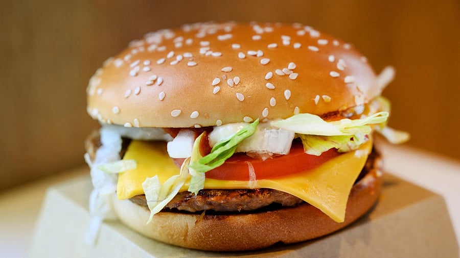 A McDonald's "PLT" burger with a Beyond Meat plant-based patty. Credit: Reuters photo