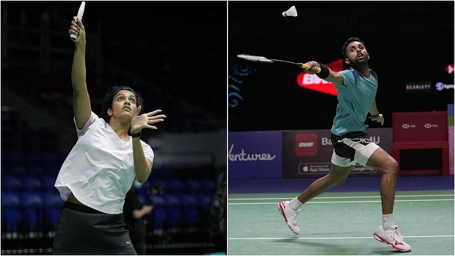 P V Sindhu and HS Prannoy. Credit: AP Photos