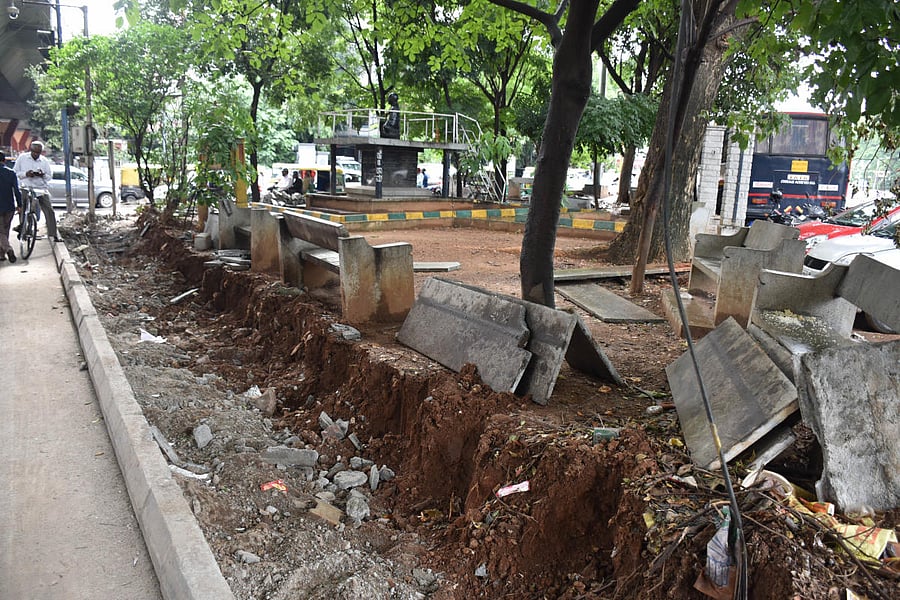 Gandhi Park is a protest venue located near Maurya Circle in the heart of the city. Credit: DH Photo