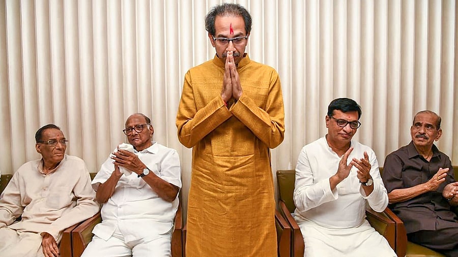 Shiv Sena-NCP-Congress alliance. Credit: PTI File Photo