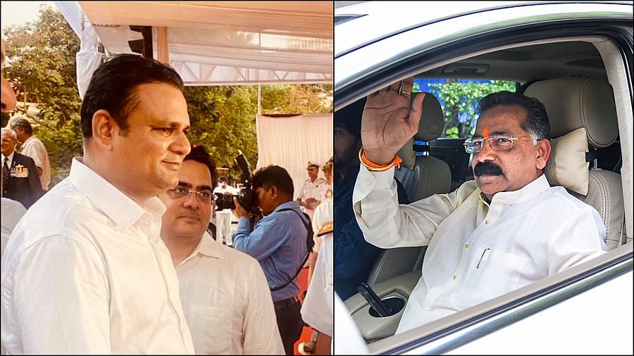 The BJP-Eknath Shinde group has fielded Rahul Narwekar (L), a  first-time BJP MLA from Colaba while the Maha Vikas Aghadi has nominated Rajan Salvi, a three-term Shiv Sena MLA from Rajapur. Credit: Twitter/ PTI