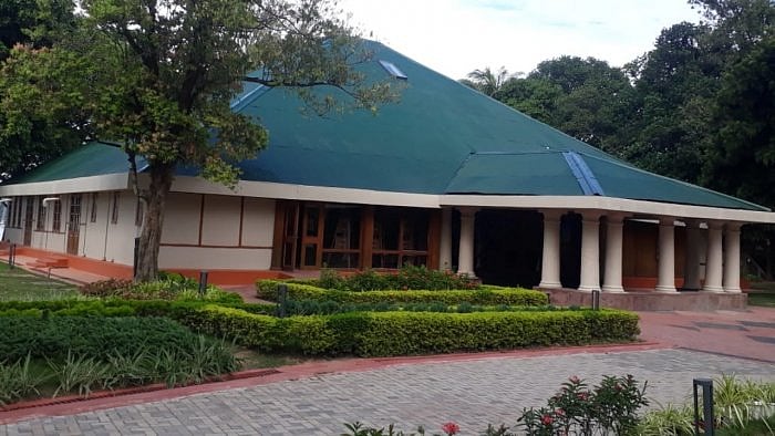 A British-era bungalow converted into Brahmaputra heritage centre in Guwahati. Credit: Sumir Karmakar/DHNS