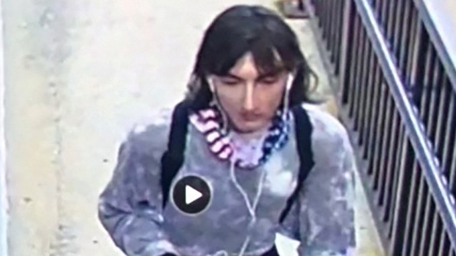 Surveillance image of Robert (Bob) E. Crimo III dressed in women's clothing. Credit: Reuters Photo