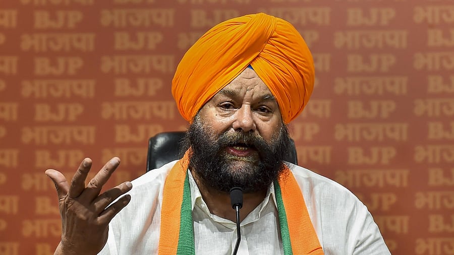 Tarvinder Singh Marwah joins BJP. Credit: PTI Photo