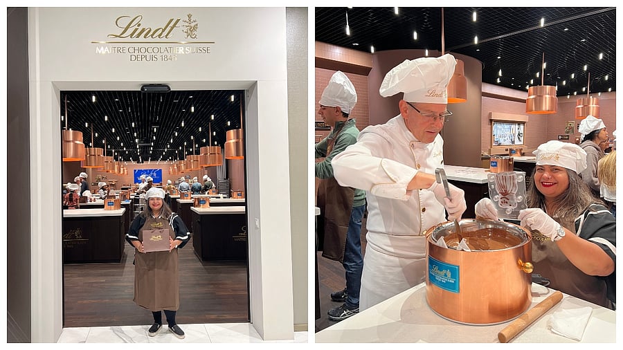 The author tried her hand at making some fine Swiss chocolates. Credit: Rupali Dean