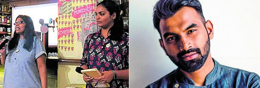 Elizabeth Yorke and Anusha Murthy. (Right) Vinesh Johny