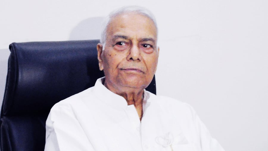Yashwant Sinha. Credit: IANS Photo