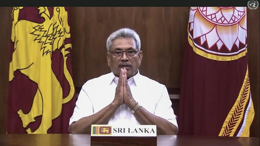 Sri Lanka President Gotabaya Rajapaksa. Credit: AP File Photo