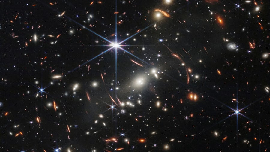 The first full-color image from NASA's James Webb Space Telescope, a revolutionary apparatus designed to peer through the cosmos to the dawn of the universe. Credit: Reuters Photo