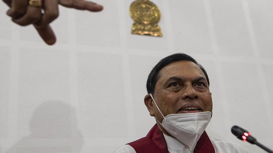 Basil Rajapaksa, Sri Lanka’s former finance minister and younger brother of embattled President Gotabaya Rajapaksa. Credit: AFP Photo