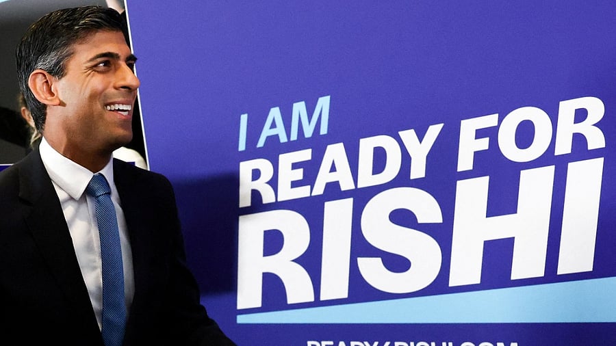 Former Chancellor of the Exchequer Rishi Sunak arrives at an event to launch his campaign to be the next Conservative leader and Prime Minister, in London. Credit: Reuters Photo