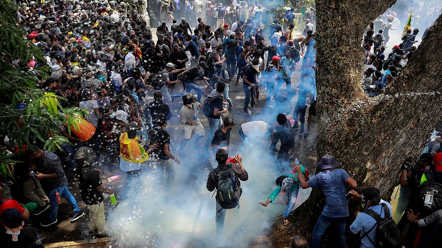 Protests against Sri Lanka's worst economic crisis since independence from Britain in 1948 simmered for months. Credit: Reuters Photo