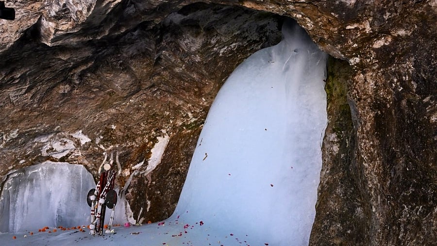 Amarnath Cave. Credit: IANS Photo